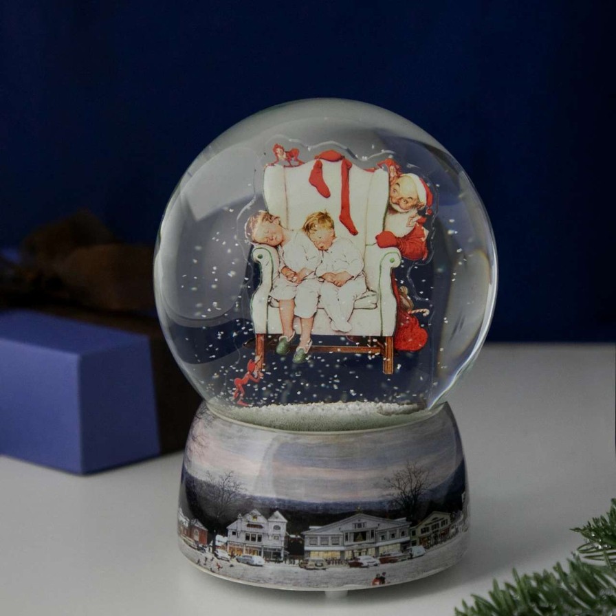 Christmas Village Sets & Accessories * | Northlight 6.5 Norman Rockwell 'Santa Looking At Two Sleeping Children' Christmas Snow Globe