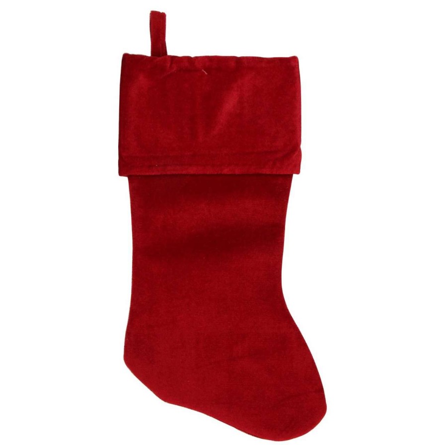 Stockings & Holders * | Northlight 18 Solid Red Traditional Hanging Christmas Stocking