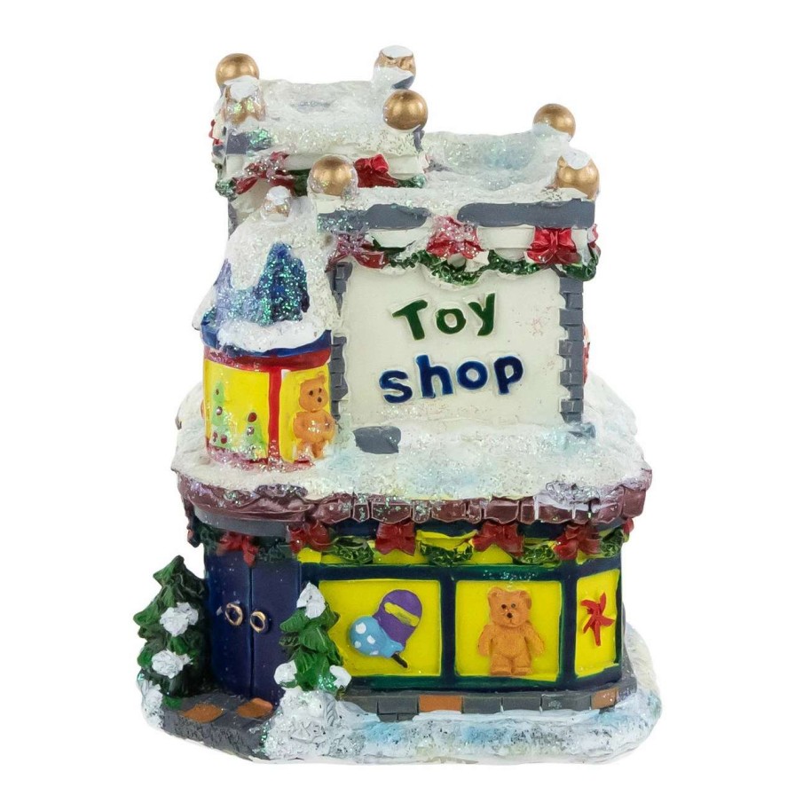 Christmas Village Sets & Accessories * | Northlight 4 Children Toy Shop Christmas Village Building