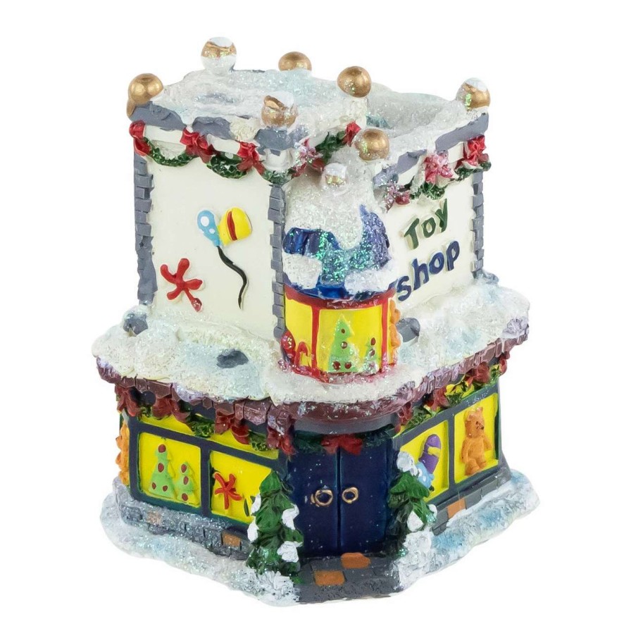 Christmas Village Sets & Accessories * | Northlight 4 Children Toy Shop Christmas Village Building