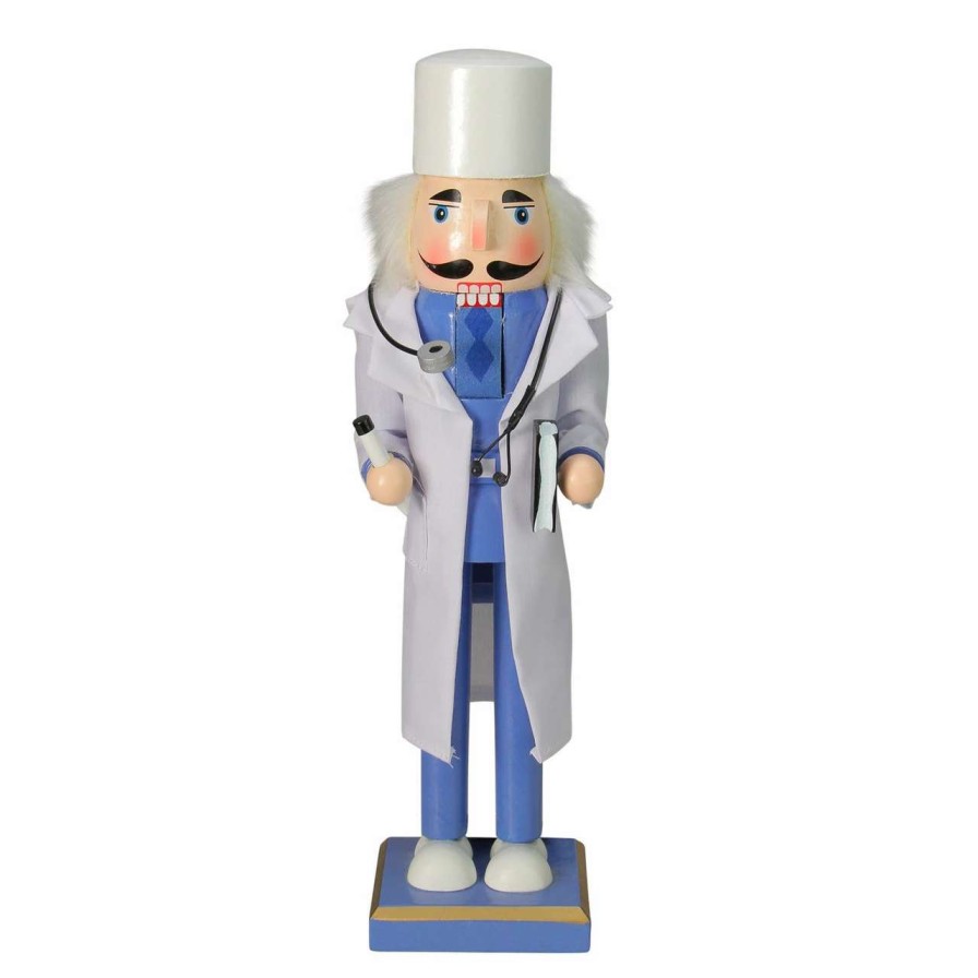 Figures * | Northlight 14 Wooden Christmas Nutcracker Doctor With Stethoscope