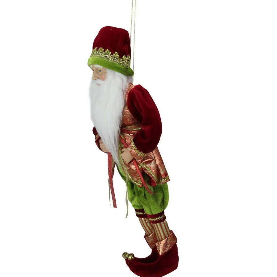 Figures * | Northlight 18 Red And Green Poseable Whimsical Elf Hanging Christmas Ornament