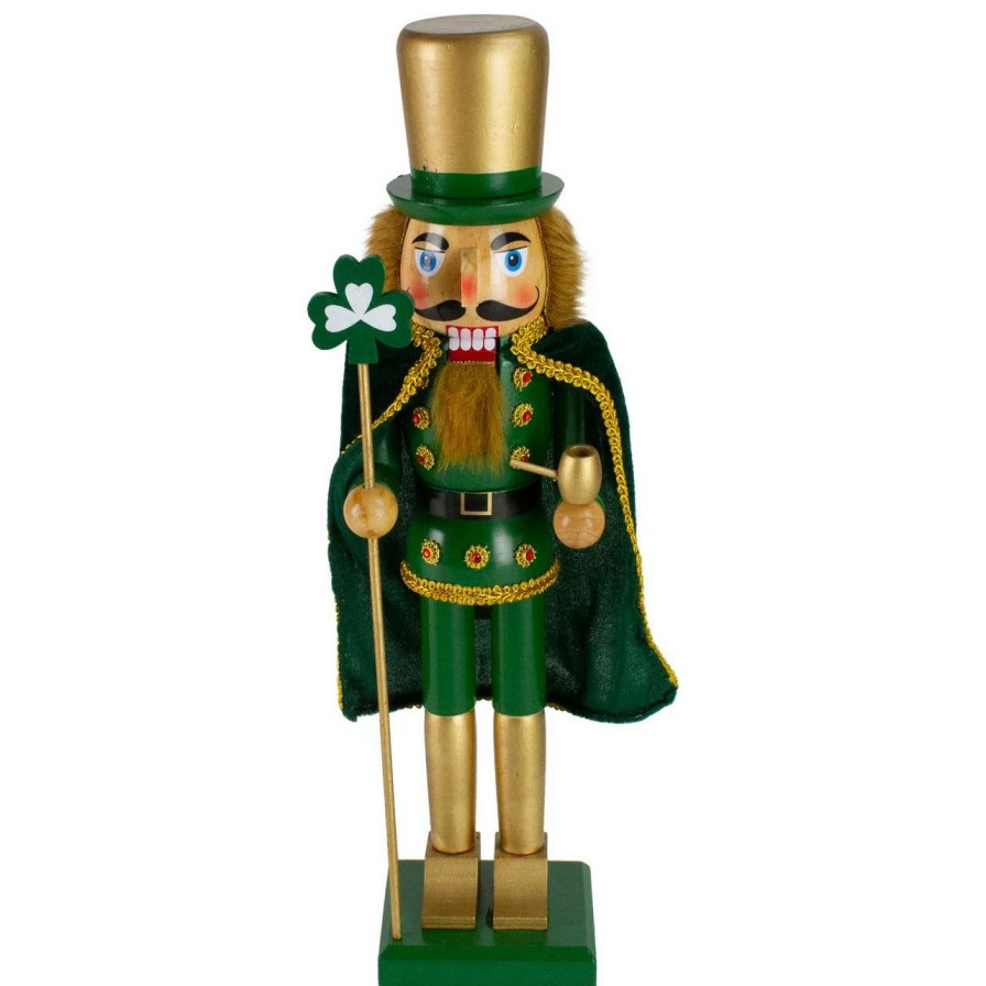 Figures * | Northlight 15 Green And Gold Luck Of The Irish Christmas Nutcracker