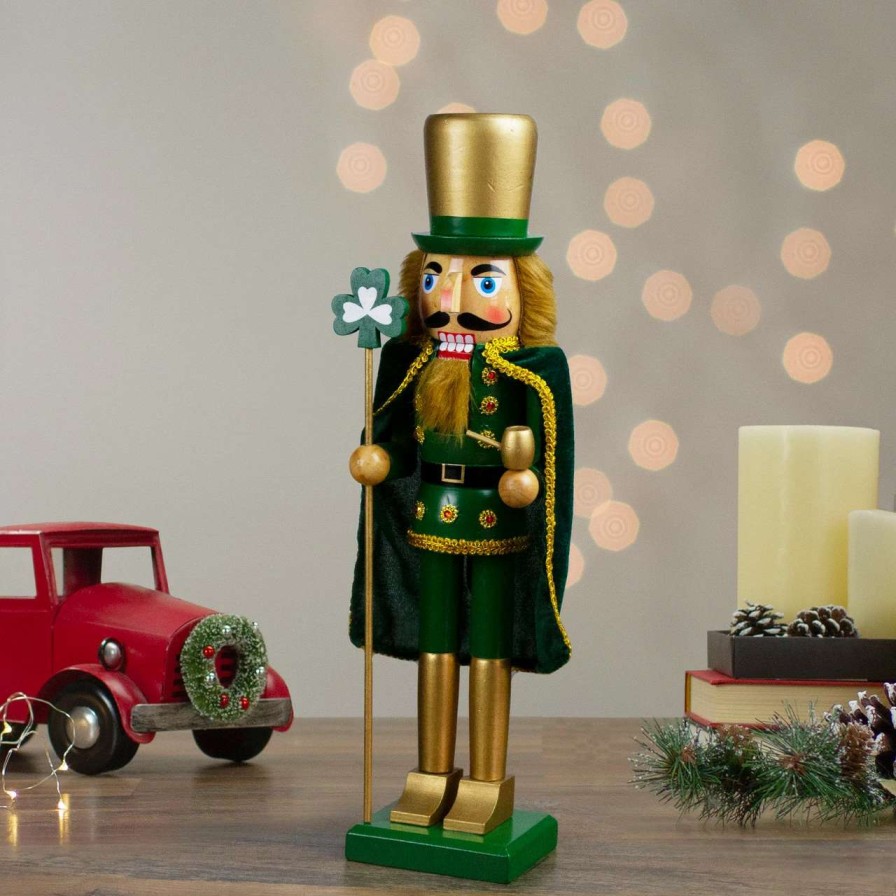 Figures * | Northlight 15 Green And Gold Luck Of The Irish Christmas Nutcracker