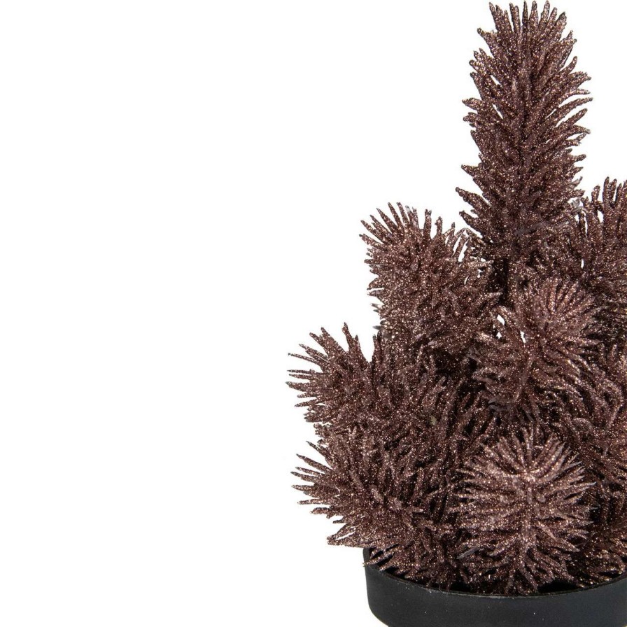 Christmas Table Top Trees * | Northlight 8.5 Rose Gold Potted Glittered Artificial Pine Christmas Tree Unlit