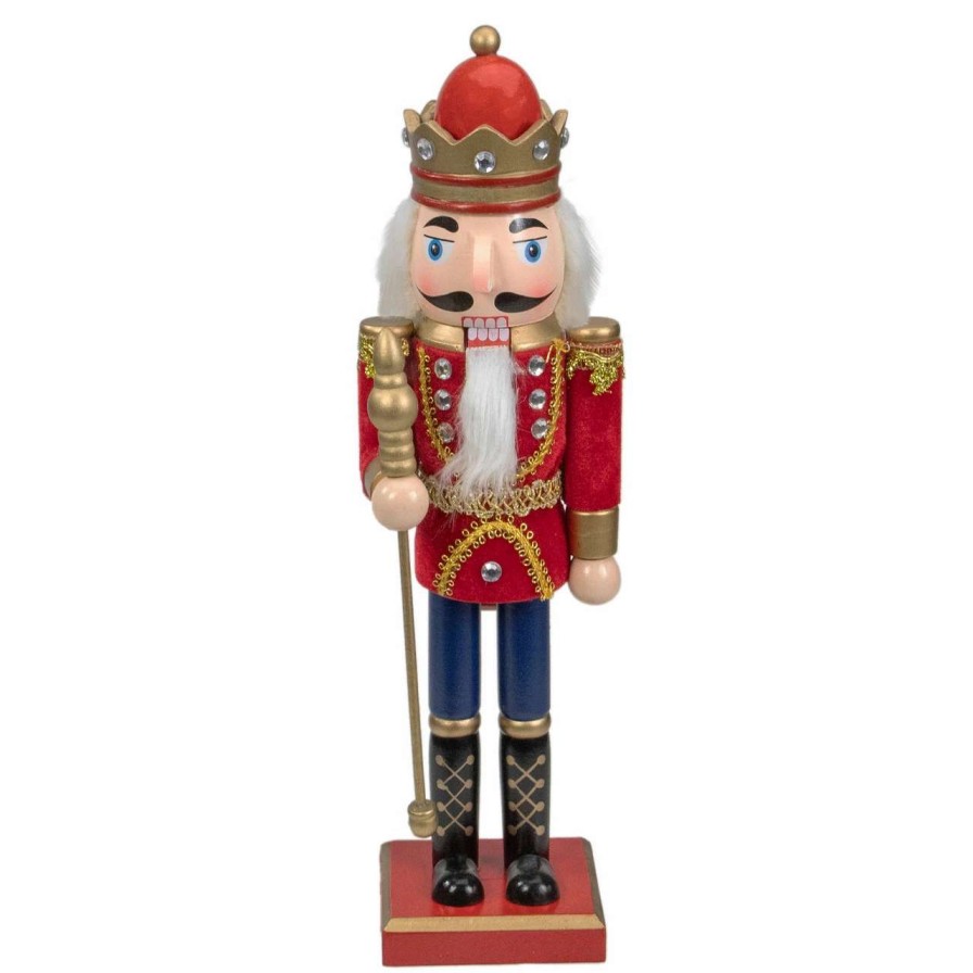 Figures * | Northlight 14 Red And Gold Traditional Christmas Nutcracker King With Scepter Tabletop Figurine