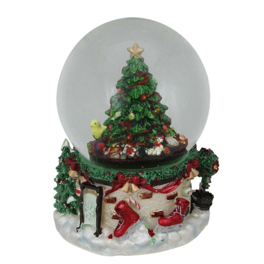 Christmas Village Sets & Accessories * | Northlight 7 Presents Under The Tree Musical Christmas Snow Globe