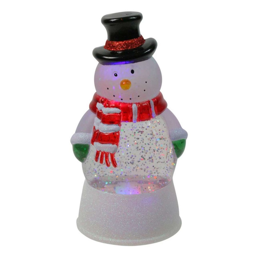 Christmas Village Sets & Accessories * | Northlight Led Lighted Color Changing Snowman Christmas Glittering Snow Dome 7.5 Inch