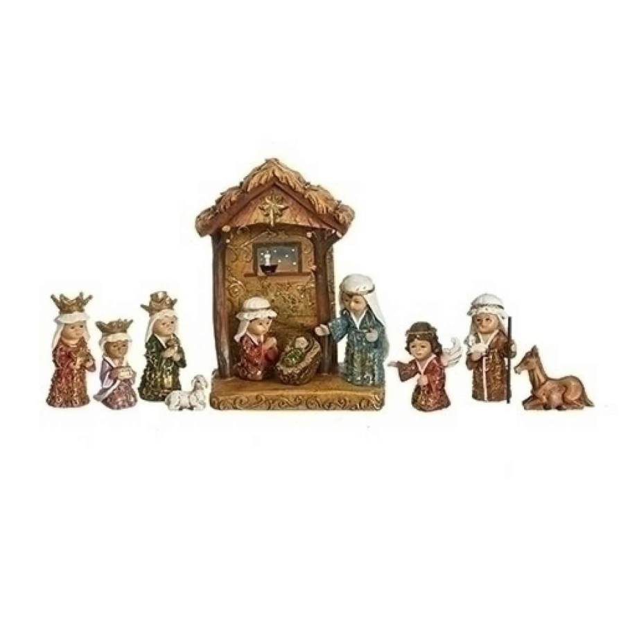 Nativity Sets & Accessories * | Roman 11 Piece Set Resin Christmas Nativity Figurines 7