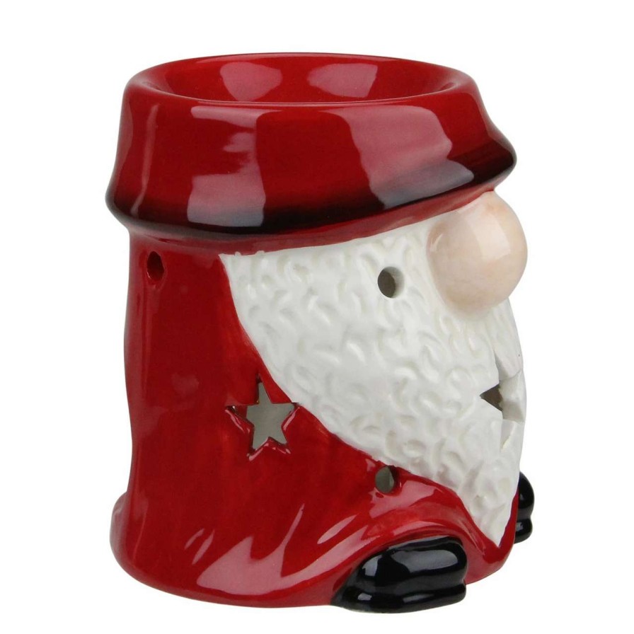 Candles & Lanterns * | Northlight 4.75 Red Ceramic Christmas Star Gnome Tealight Candle Holder