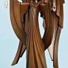 Figures * | Roman 12.75 Faux Wood Angel With Jewels Inspirational Christmas Tabletop Figure