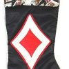 Stockings & Holders * | Santa'S Best 19 Black And Red Deck Of Cards Christmas Stocking