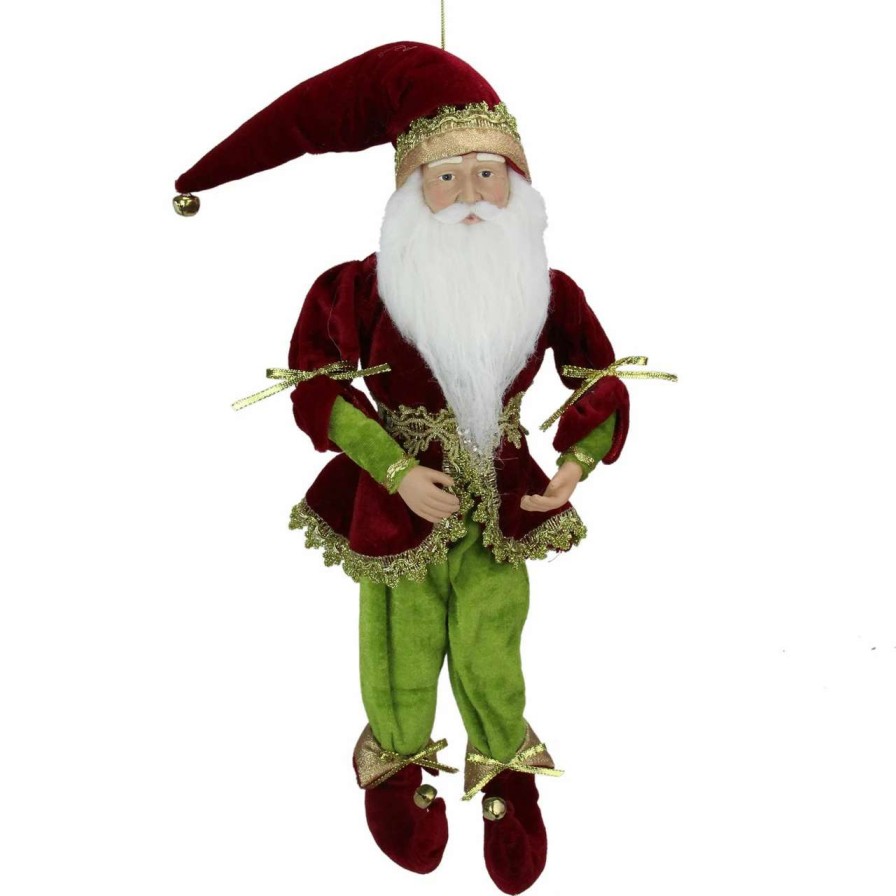 Figures * | Northlight 18 Red And Green Whimsical Elf Christmas Decor Figurine