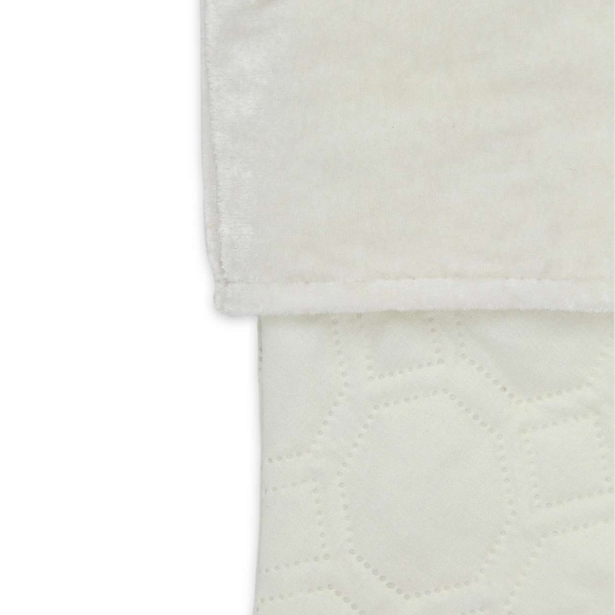 Stockings & Holders * | Northlight 18 Cream White Quilted Christmas Stocking With A Velvet Cuff