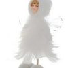 Figures * | Allstate 7 Ice Palace Vintage-Style White Glittered Feather Fairy Christmas Table Top Decoration