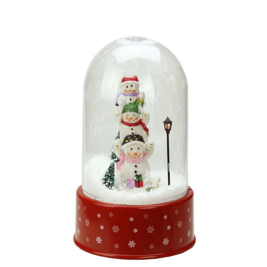 Christmas Village Sets & Accessories * | Northlight 11.75 Lighted Musical Snowmen Christmas Snow Globe Glittering Snow Dome