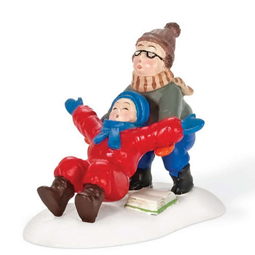 Christmas Village Sets & Accessories * | Department 56 2 Red And Blue Ralphie To The Rescue Christmas Figurine