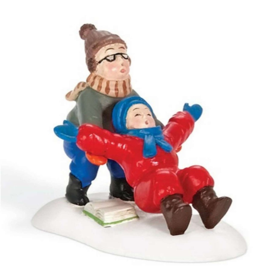 Christmas Village Sets & Accessories * | Department 56 2 Red And Blue Ralphie To The Rescue Christmas Figurine