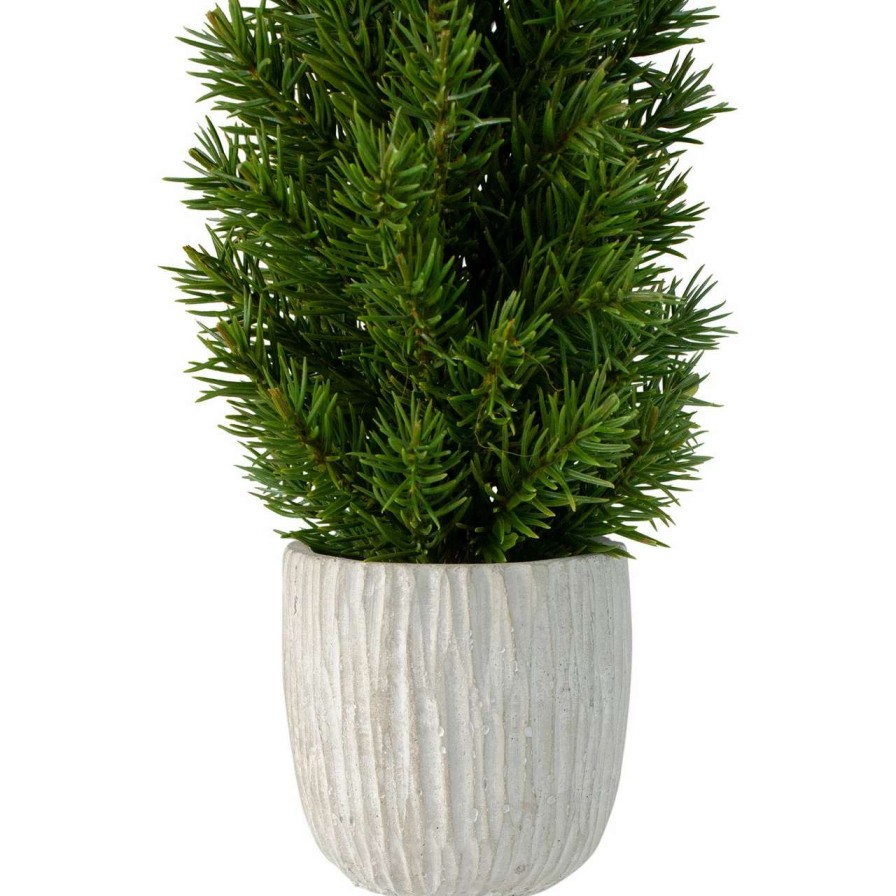 Christmas Table Top Trees * | Northlight 17 Mini Fir Artificial Christmas Tree With Stone Base Unlit