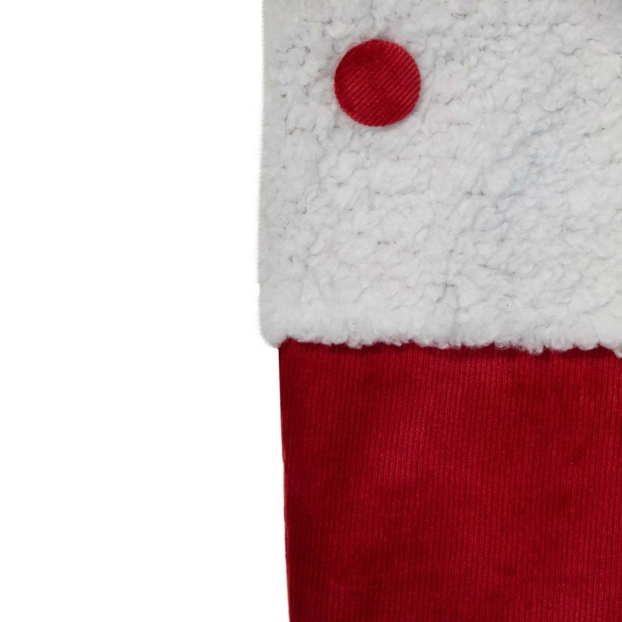 Stockings & Holders * | Northlight 20.5-Inch Red And White Velvet Christmas Stocking With Faux Fur