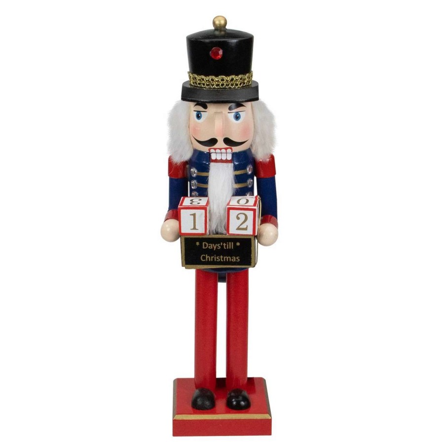 Figures * | Northlight 14 Blue And Red 'Days Till Christmas' Countdown Nutcracker