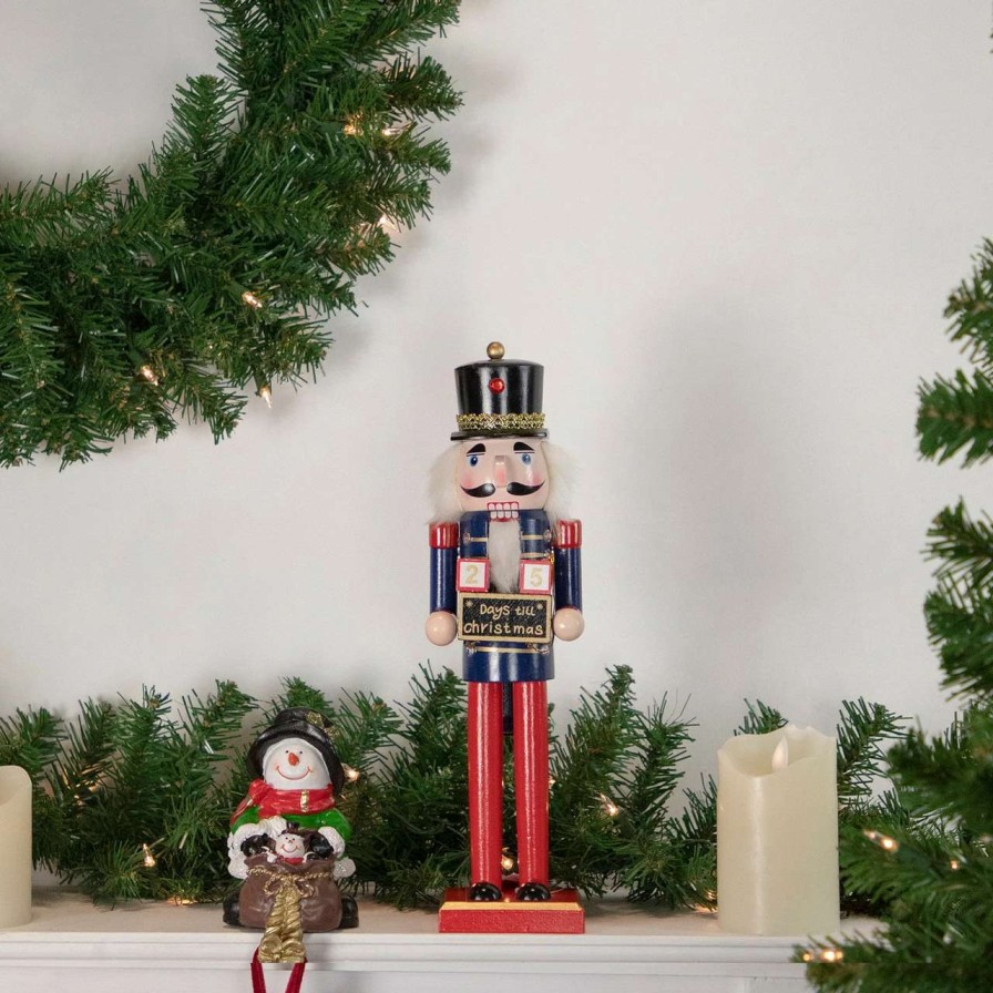 Figures * | Northlight 14 Blue And Red 'Days Till Christmas' Countdown Nutcracker