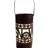 Candles & Lanterns * | Sterling International Inc 15 Brown Shimmering Led Lighted "Snow" Battery Operated Christmas Lantern