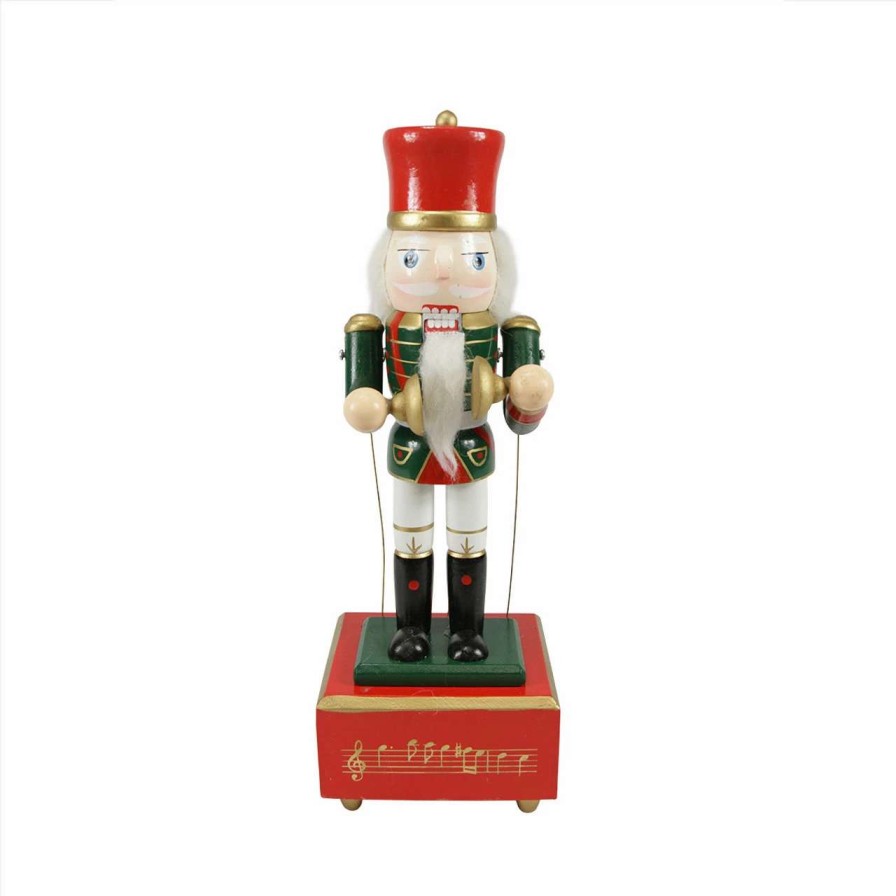 Figures * | Northlight 12 Green Musical And Animated Cymbalist Christmas Nutcracker