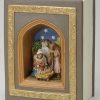 Nativity Sets & Accessories * | Roman 6.25 Brown And Blue Holy Family Nativity Musical Book Decor