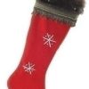 Stockings & Holders * | Roman 26 Red And Gray Contemporary Snowflake Christmas Stocking