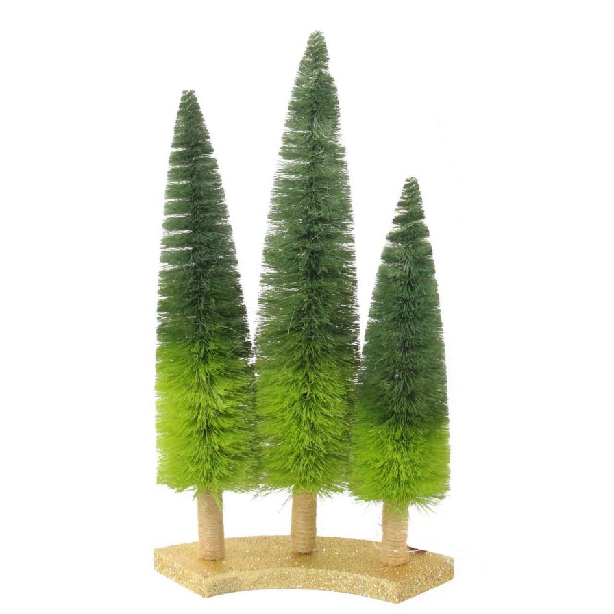 Christmas Table Top Trees * | Northlight 15.75 Ombre Green Sisal Tabletop Christmas Trees