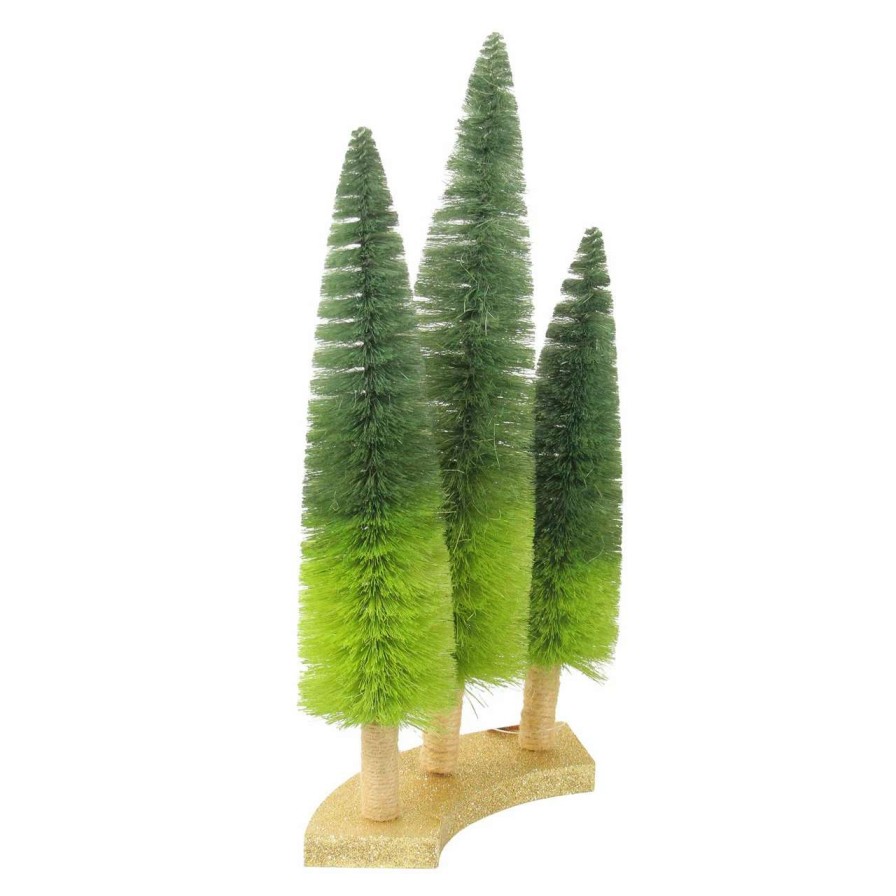 Christmas Table Top Trees * | Northlight 15.75 Ombre Green Sisal Tabletop Christmas Trees