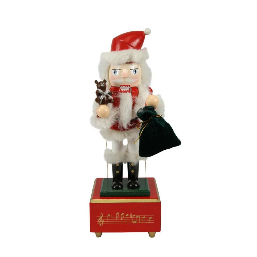 Figures * | Nutcracker Factory 12 Red Musical And Animated Santa Claus Christmas Nutcracker