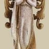 Figures * | Roman 9.75 Brown And Purple Ornate Weathered Angel Christmas Tabletop Figurine