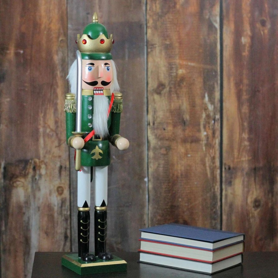 Figures * | Northlight 24 Green And Gold Christmas Nutcracker King With Sword