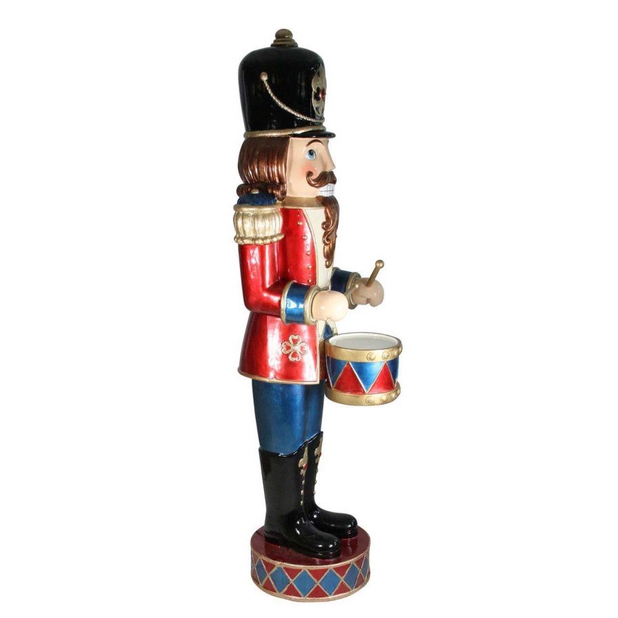 Figures * | Northlight 60.5 Red And Black Led Animated Musical Drumming Christmas Nutcracker