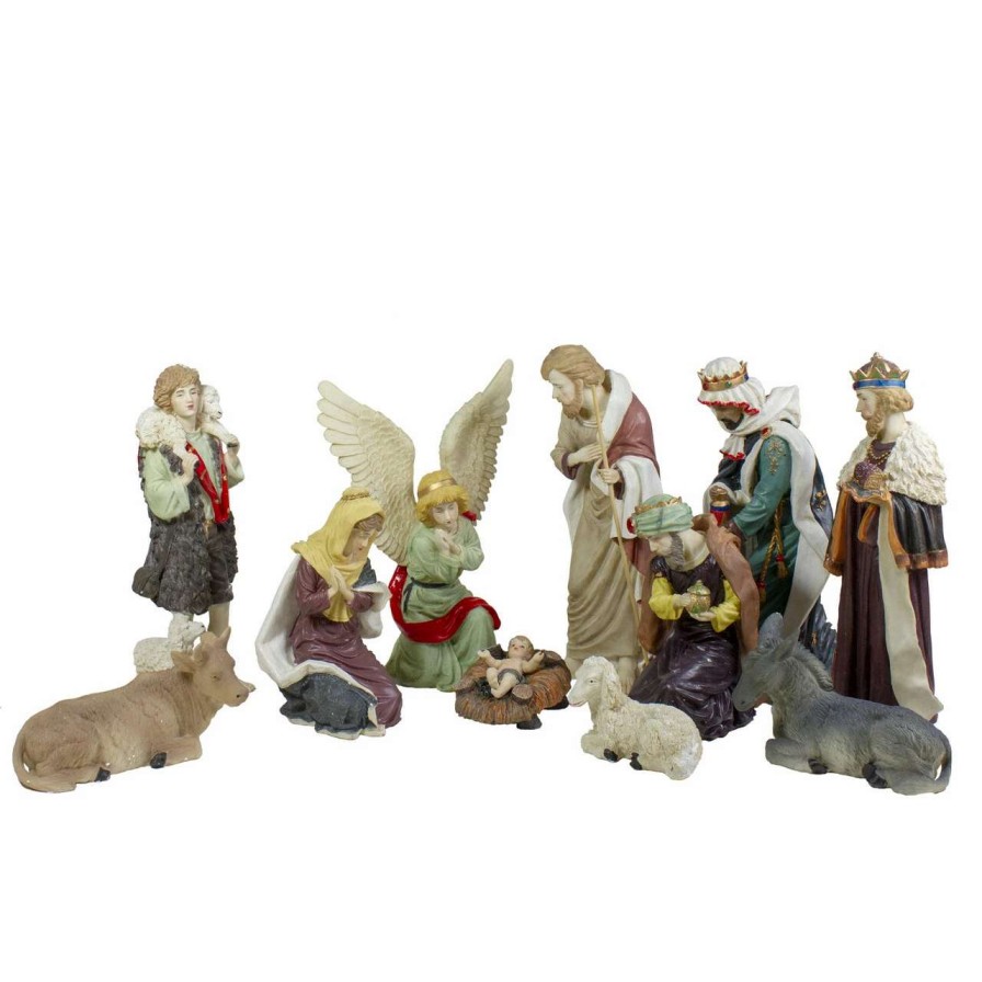 Nativity Sets & Accessories * | Lb International 11Pc Ivory And Brown Christmas Religious Nativity Figurine Set 18