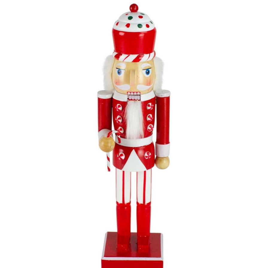 Figures * | Northlight 14 Red And White Wooden Candy Cane King Christmas Nutcracker