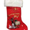 Stockings & Holders * | The Star Movie Red Following Yonder Star Christian Nativity Christmas Stocking