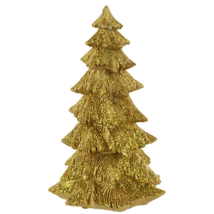 Christmas Table Top Trees * | Northlight 6 Gold Glittered Christmas Tree Decoration