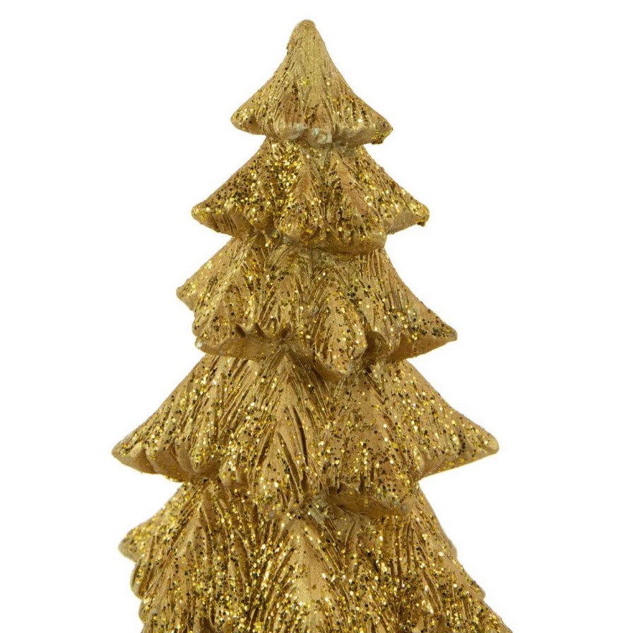 Christmas Table Top Trees * | Northlight 6 Gold Glittered Christmas Tree Decoration