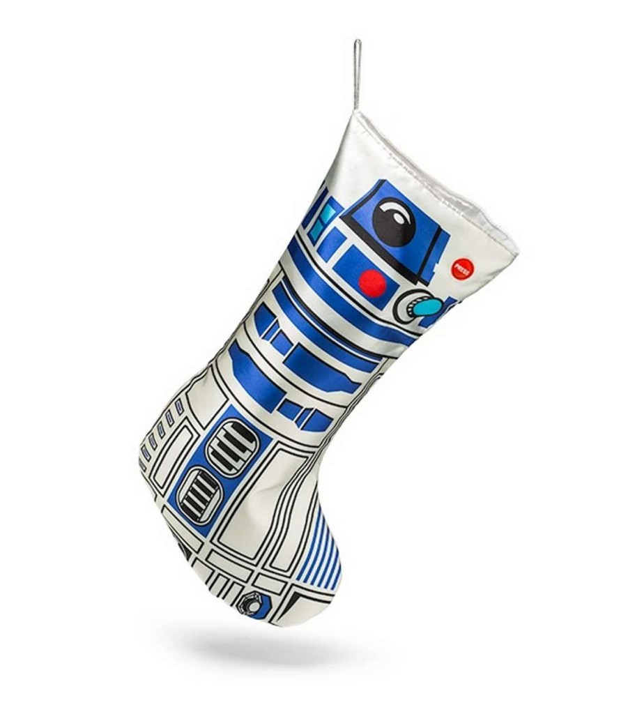 Stockings & Holders * | Kurt Adler 19 Blue And White Battery Operated R2D2 Christmas Stocking