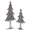 Christmas Table Top Trees * | Melrose Set Of 2 Gray And Silver Christmas Tree Tabletop Decor 27