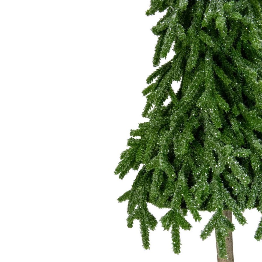 Christmas Table Top Trees * | Northlight 29.5-Inch Downswept Iced Artificial Christmas Tree Wood Base Unlit