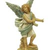 Nativity Sets & Accessories * | Roman 5.75 Blue And Cream White Hand Painted Raphael Angel Nativity Figurine