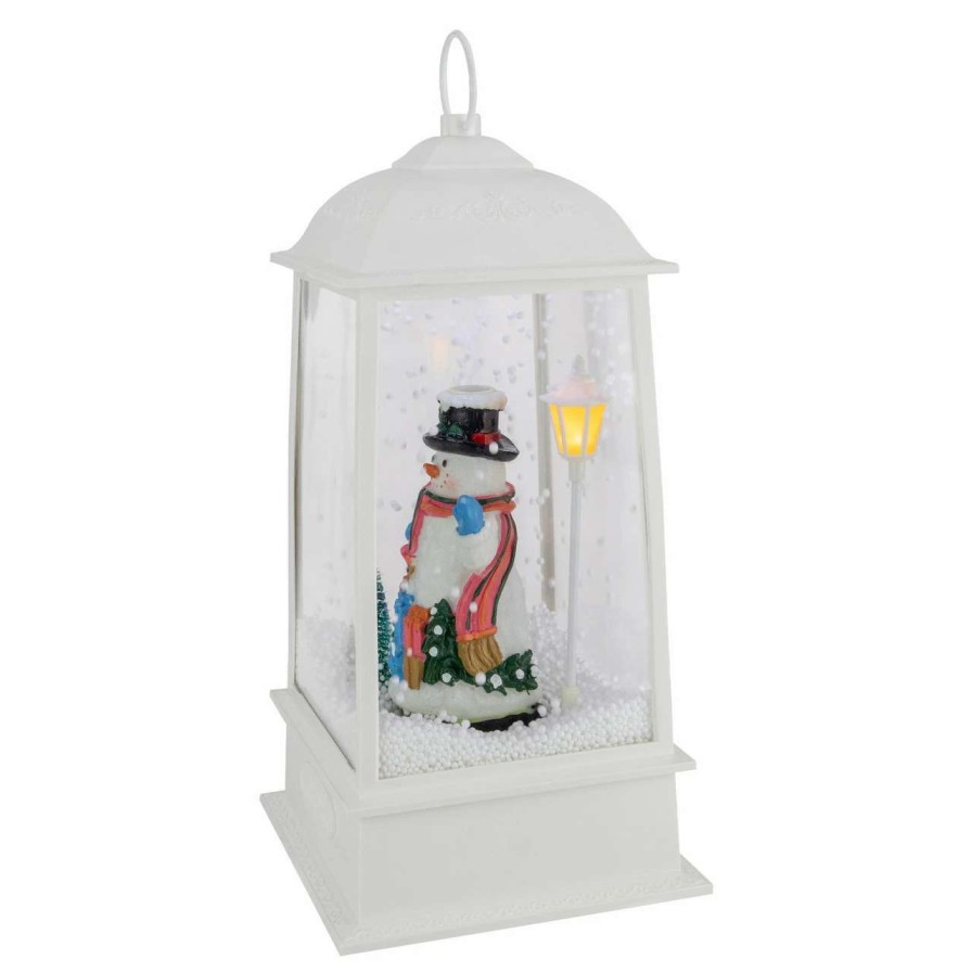 Candles & Lanterns * | Northlight 13.5 Led Lighted Musical Snowing Snowman Christmas Lantern