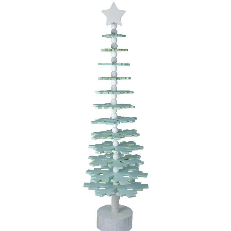 Christmas Table Top Trees * | Northlight 23 Blue Snowflake Cutout Christmas Tree With A Star Table Top Decor