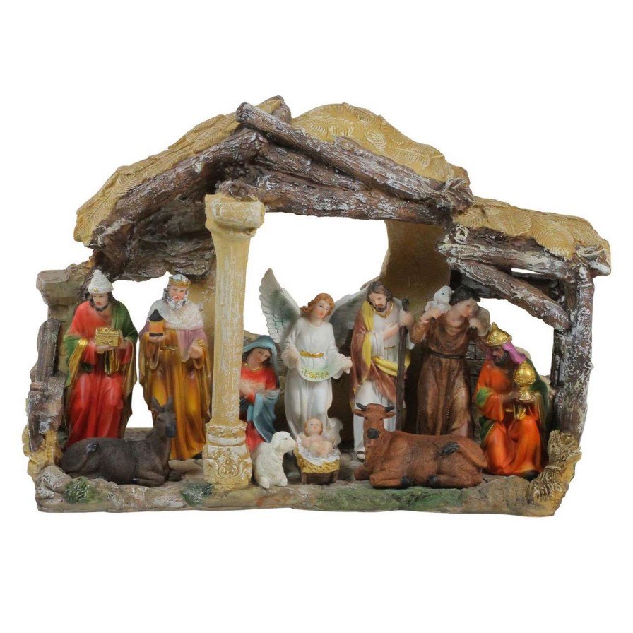 Nativity Sets & Accessories * | Northlight 18 Traditional Religious Christmas Nativity With Stable House Decoration