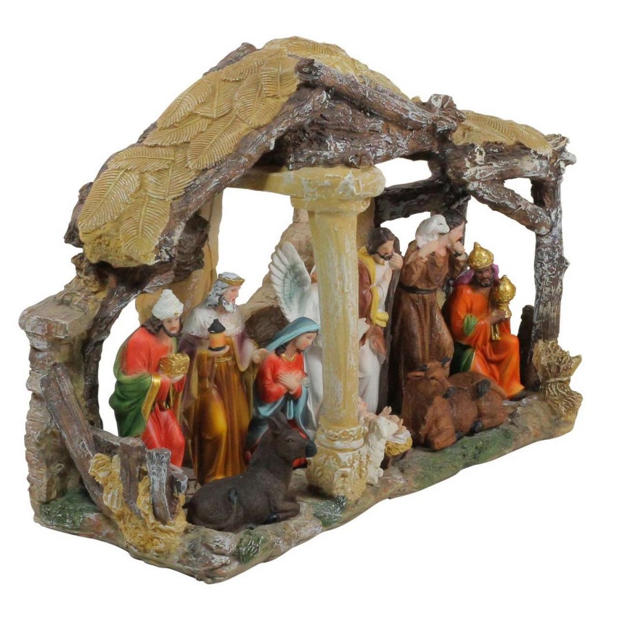 Nativity Sets & Accessories * | Northlight 18 Traditional Religious Christmas Nativity With Stable House Decoration