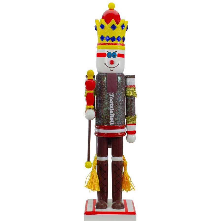 Figures * | Northlight 14 Tootsie Roll Wooden Christmas Nutcracker Figure With Scepter